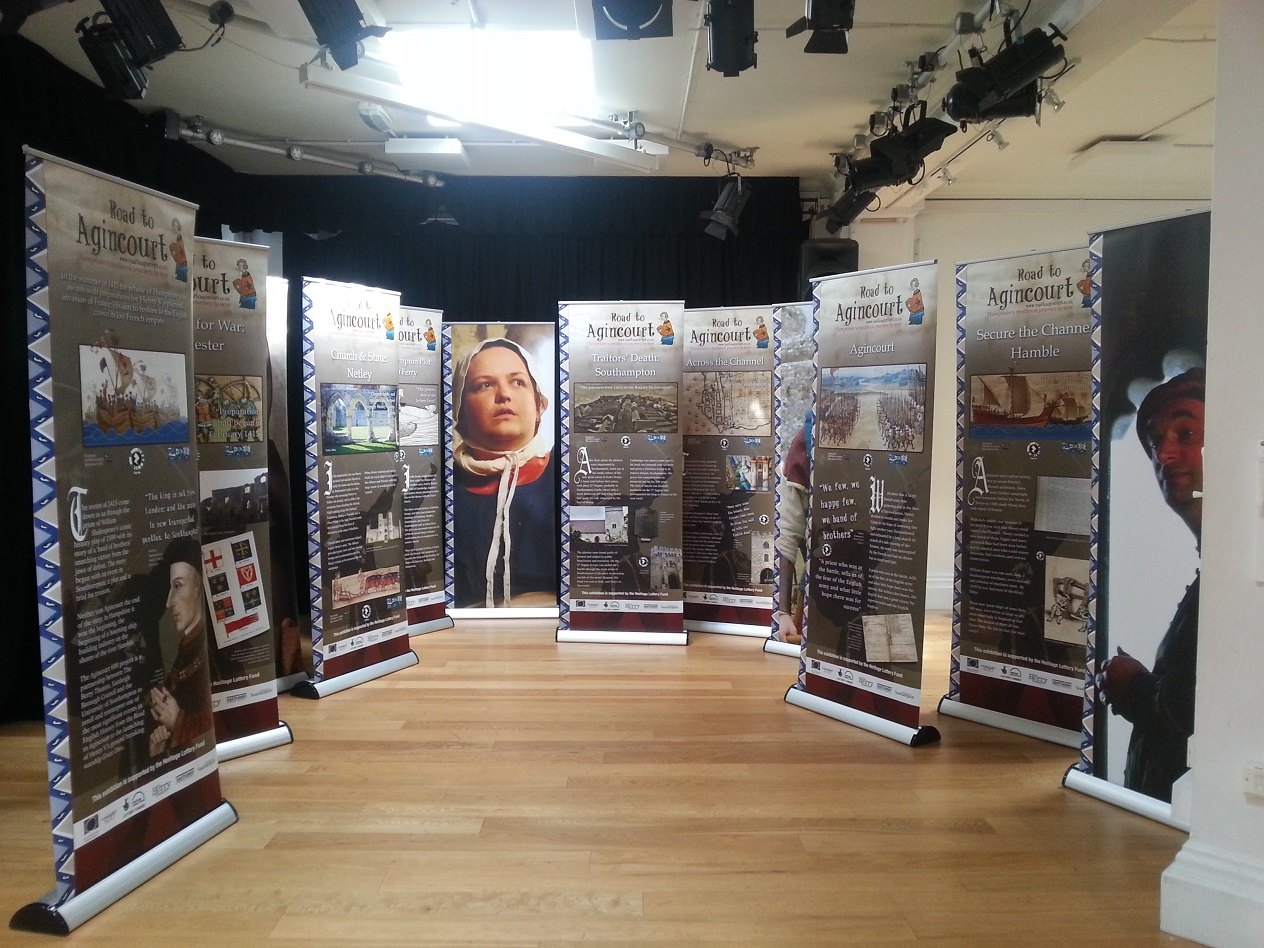 Road to Agincourt exhibition panels for AR interpretation